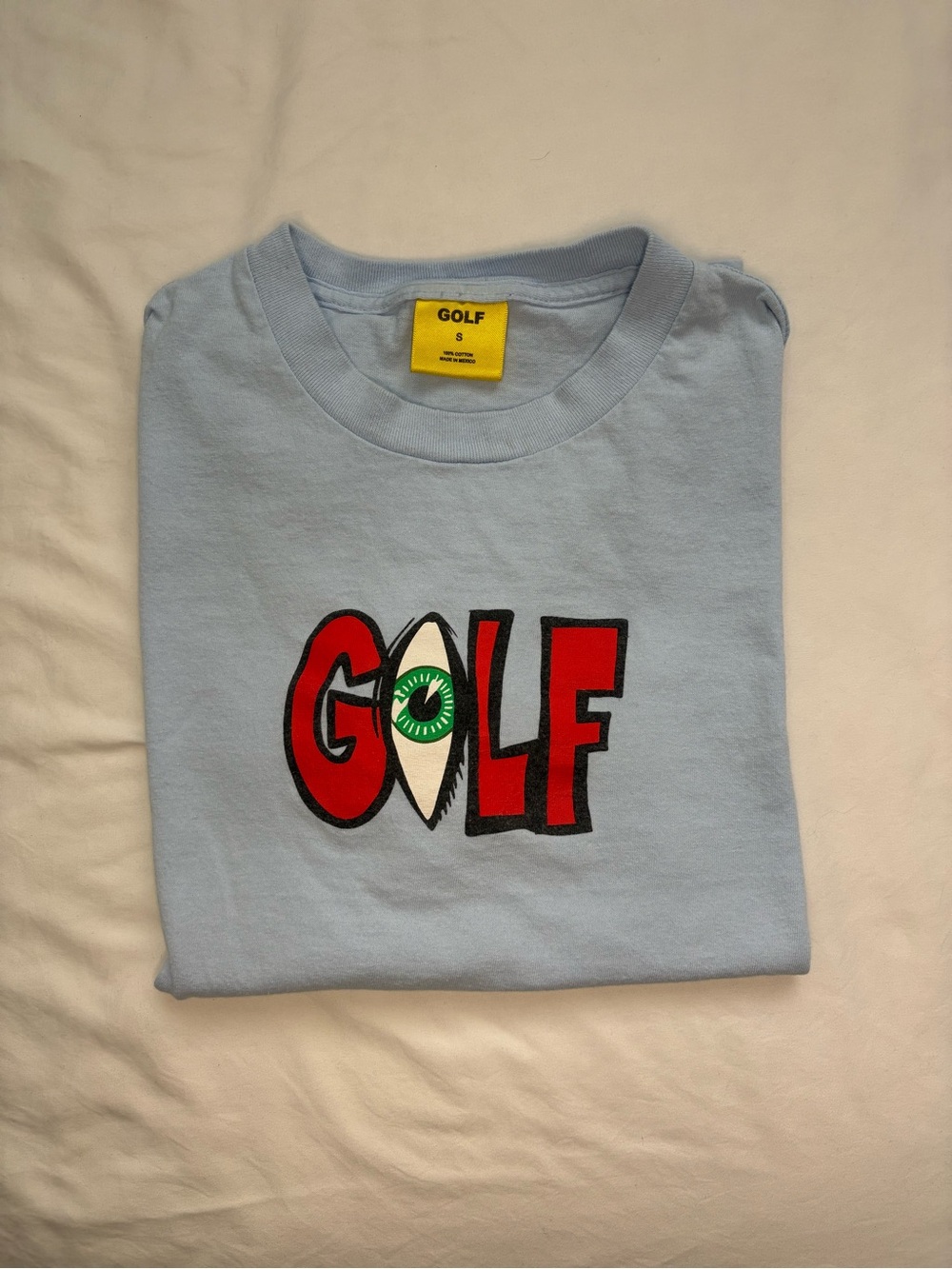 Golf Wang Light Blue Tee with Red, White & Green Logo